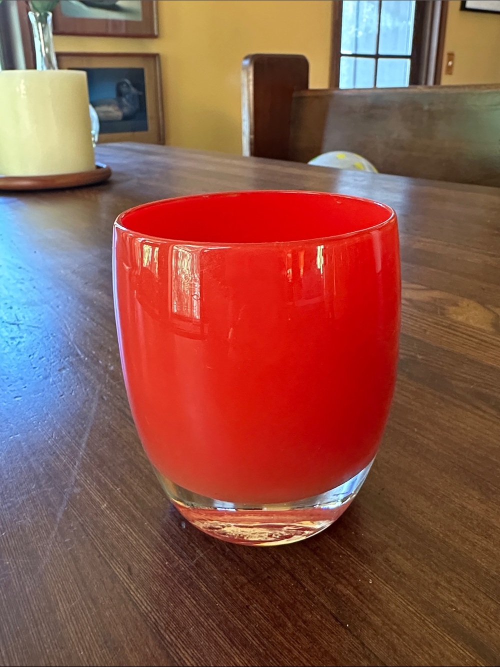 Glassybaby Seattle Sunset  Red Tumbler